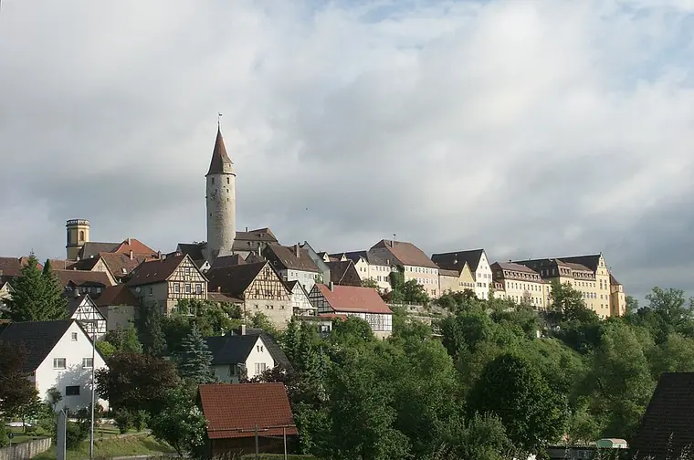 Ortsansicht von Kirchberg an der Jagst
