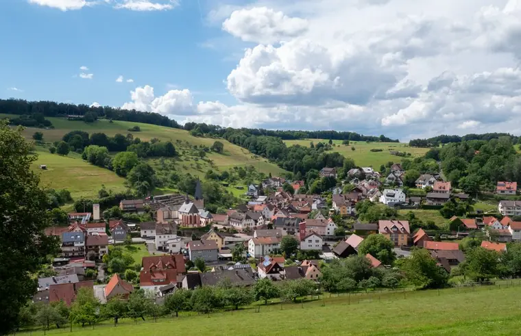 Ortsansicht von Mespelbrunn